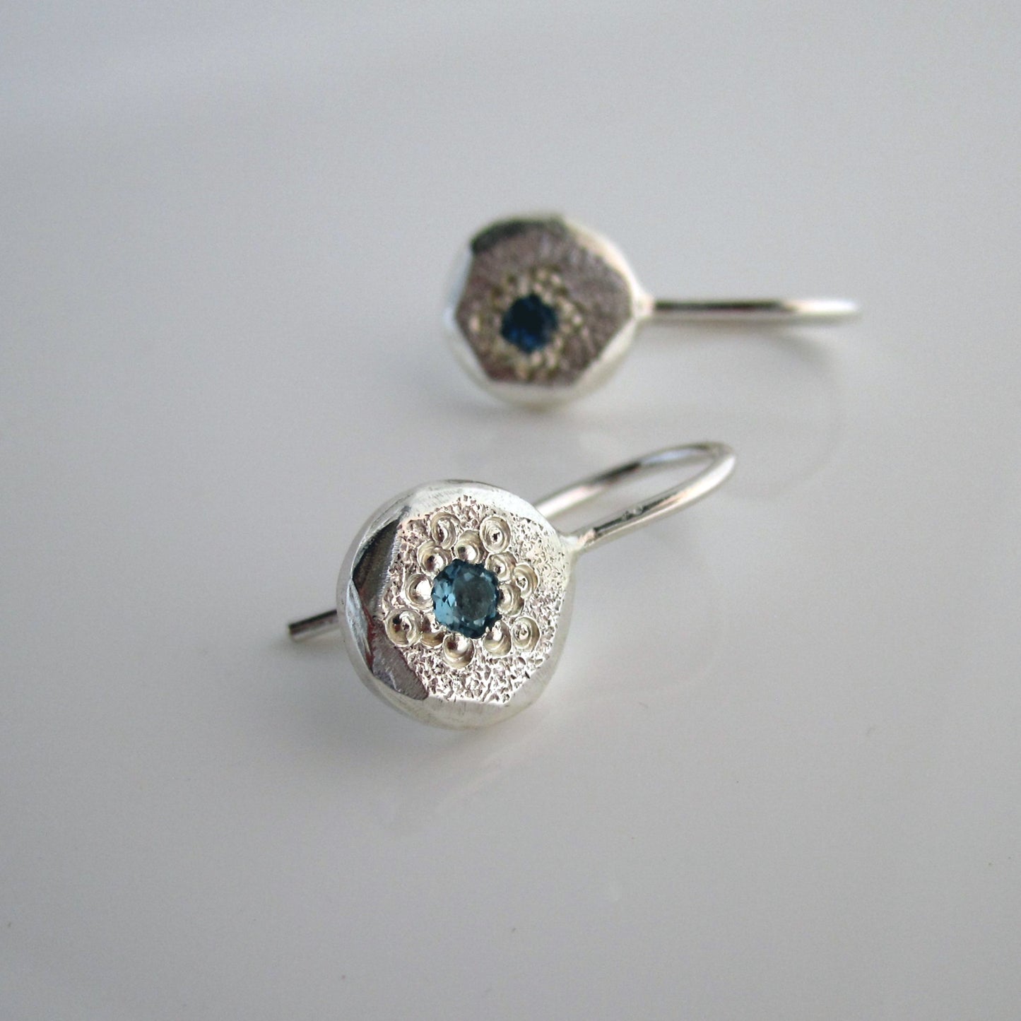 Azure Celestial Sterling Silver Drop Earrings