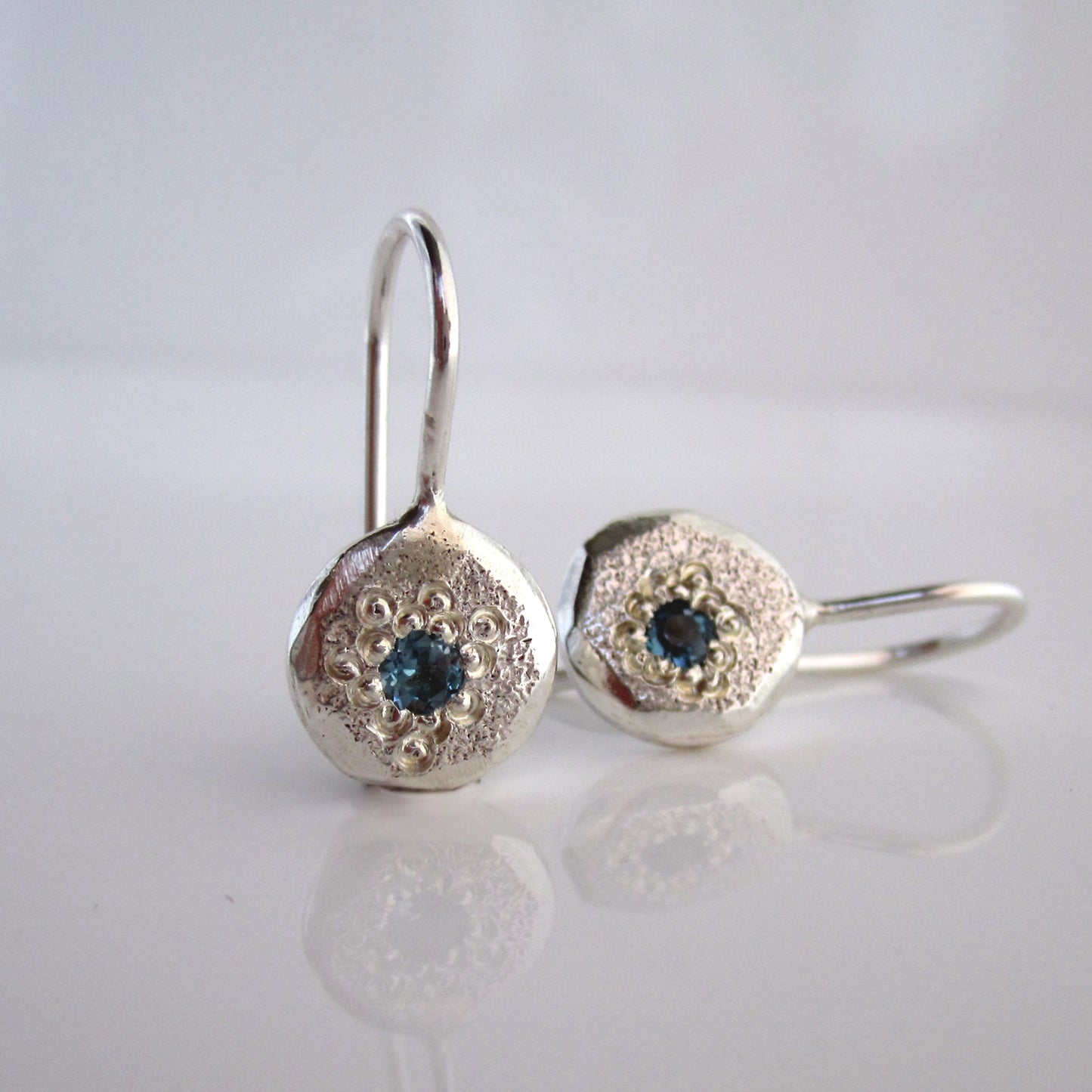 Azure Celestial Sterling Silver Drop Earrings