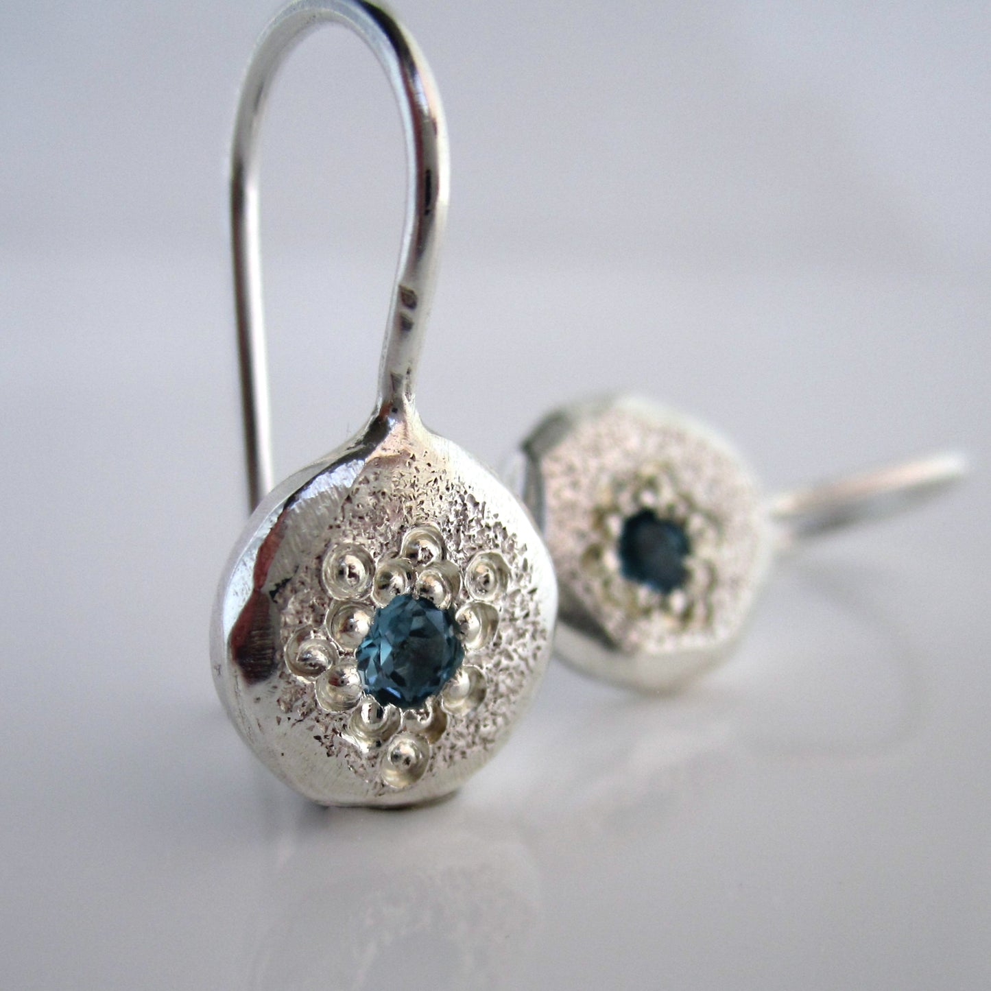 Azure Celestial Sterling Silver Drop Earrings