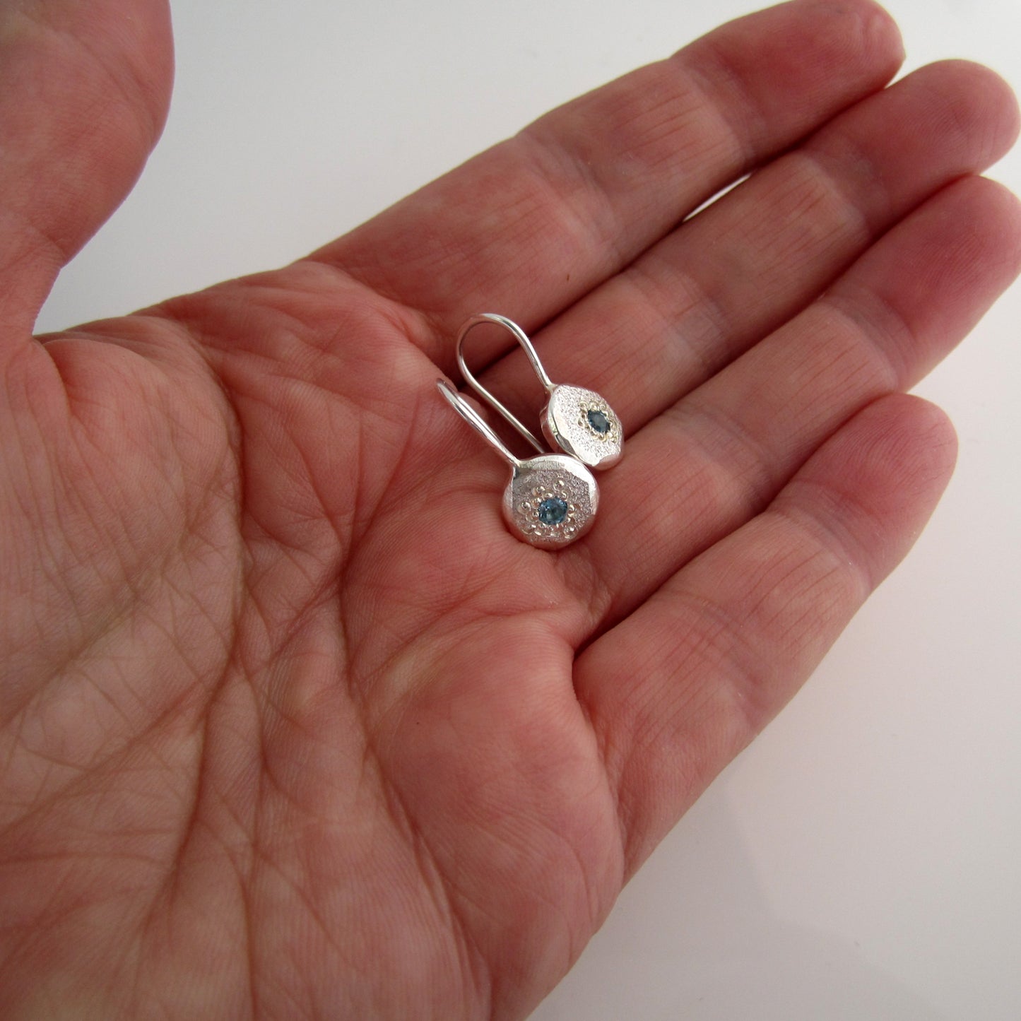 Azure Celestial Sterling Silver Drop Earrings