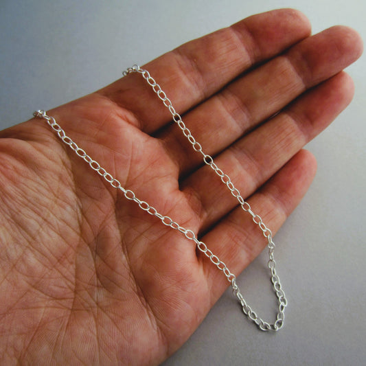Oval Cable Chain Lightweight Sterling Silver