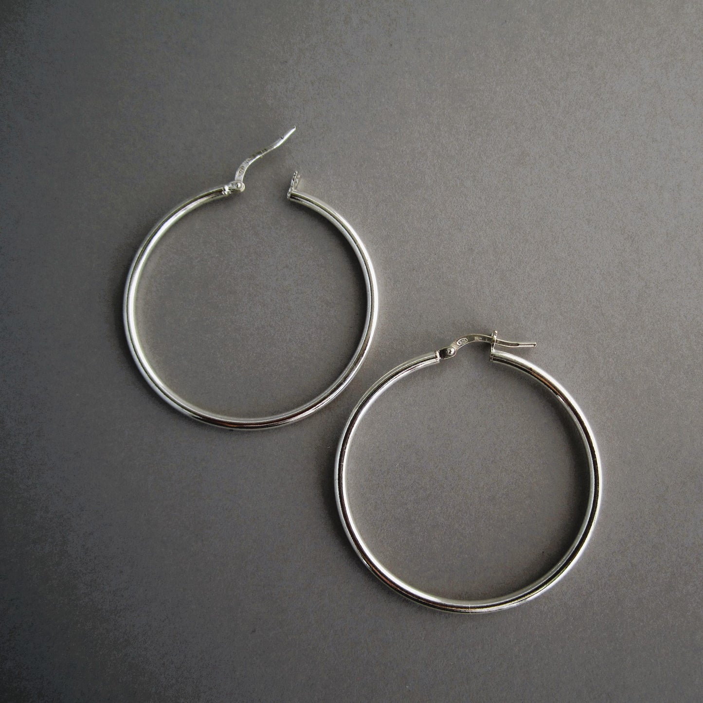 Creole Sterling Silver Hoop Earring 35mm