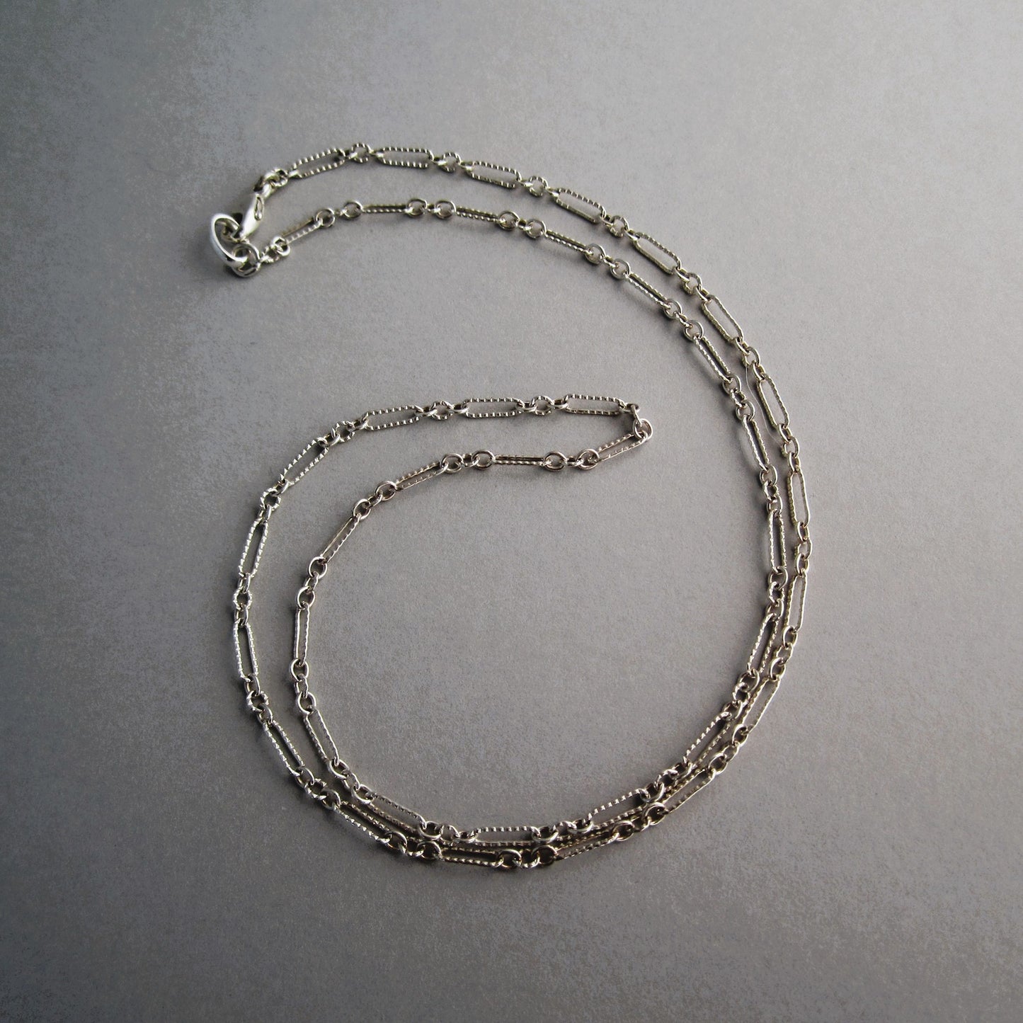 Fancy Link Lightweight Sterling Silver Chain