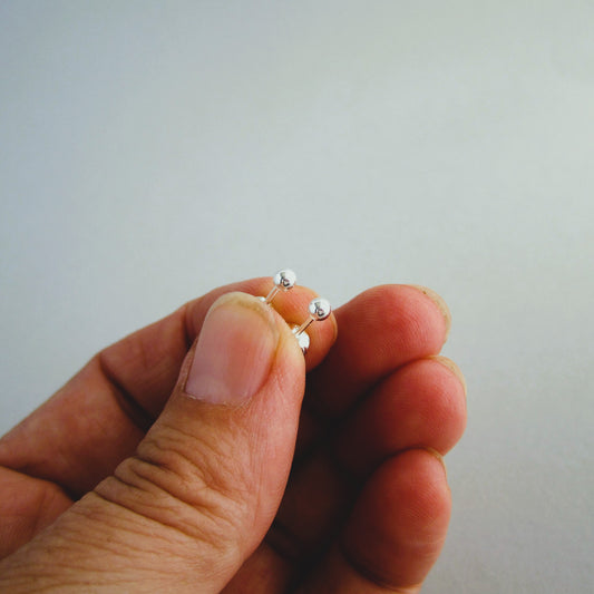 Ball Post 3mm Sterling Silver
