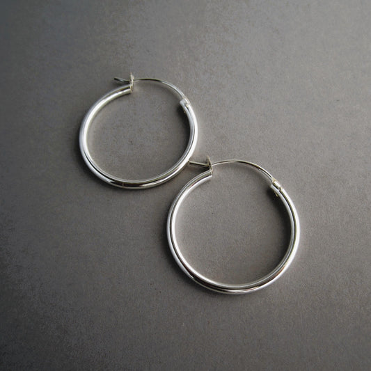 Creole Sterling Silver Hoop Earring 20mm