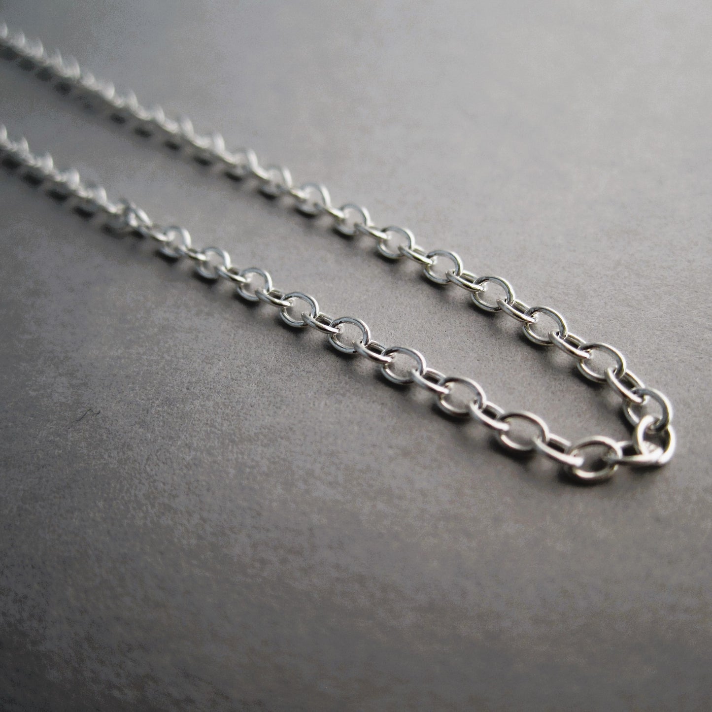Fine Cable Chain Lightweight Sterling Silver