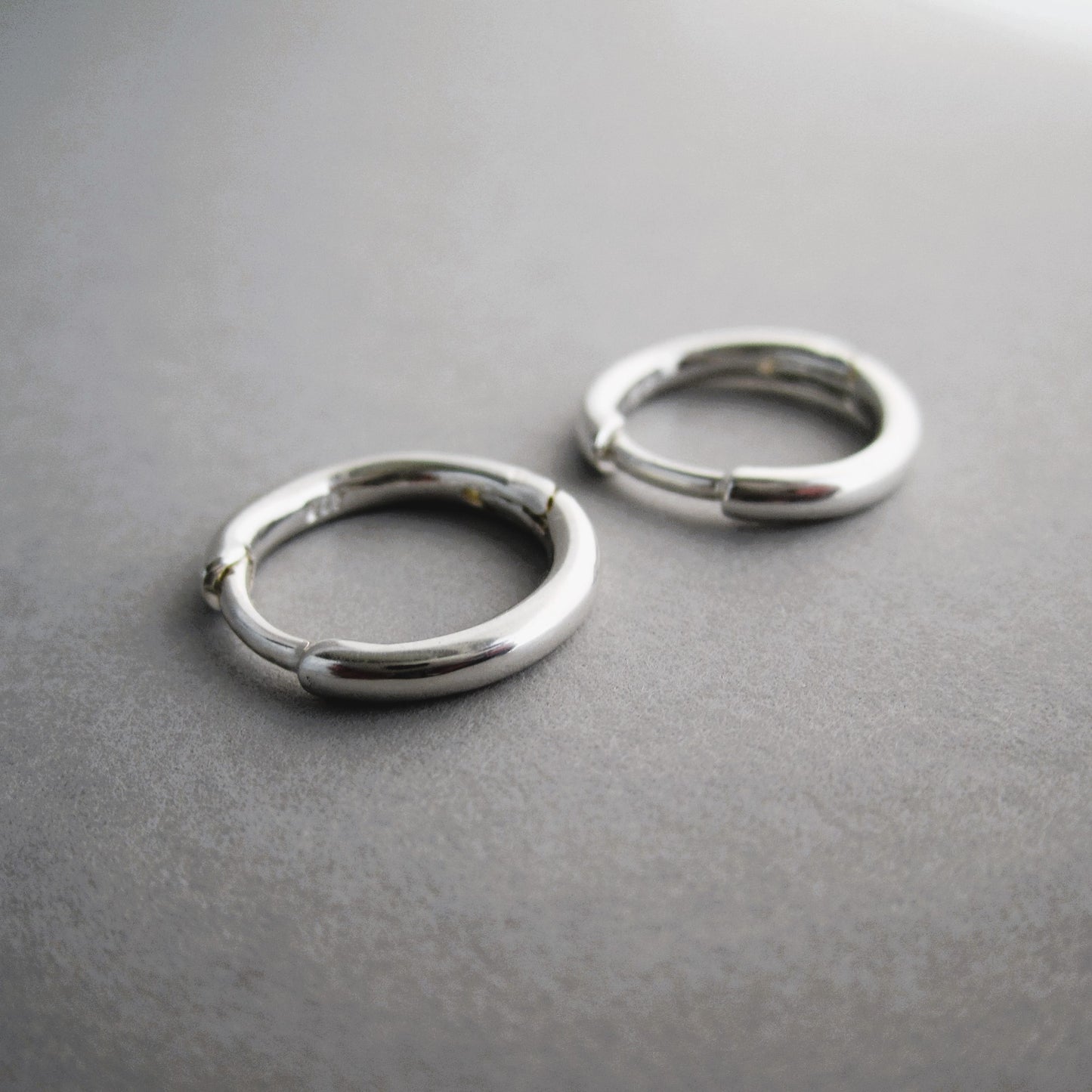 Huggie Hoops Sterling Silver 14mm