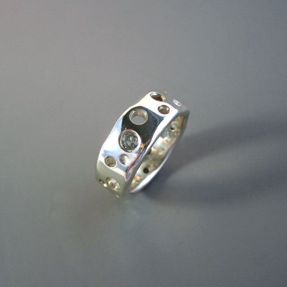 Molten Moon Sterling Silver & Topaz Ring