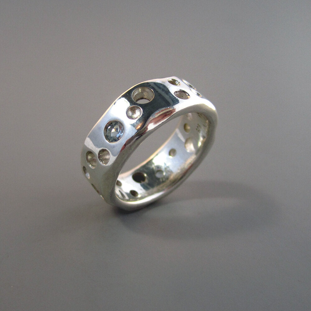 Molten Moon Sterling Silver & Topaz Ring