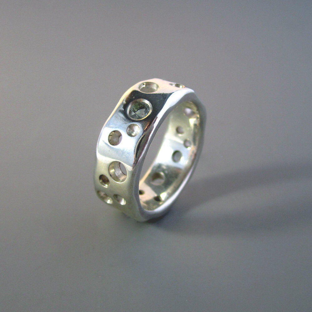 Molten Moon Sterling Silver & Topaz Ring