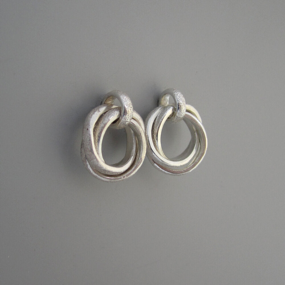 Stardust Sterling Silver Triple Hoop Earrings