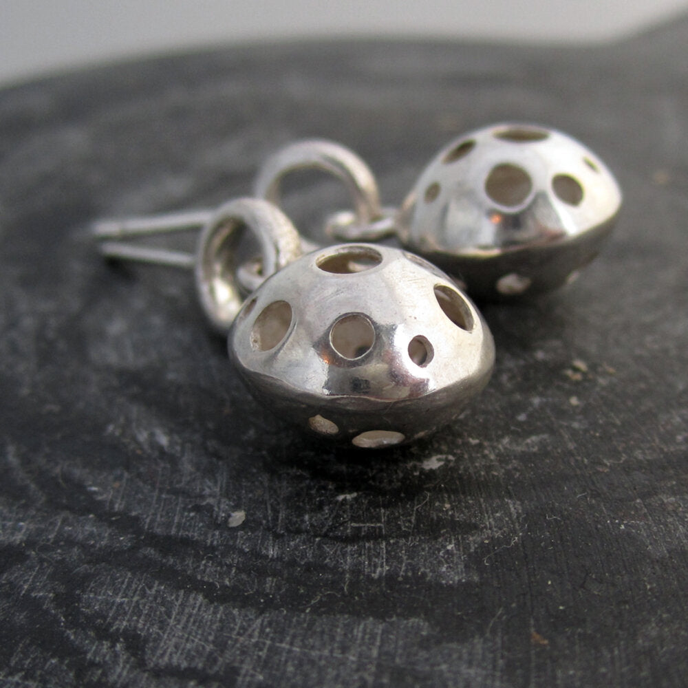 Stargazer Sterling Silver Mini Dome Drops