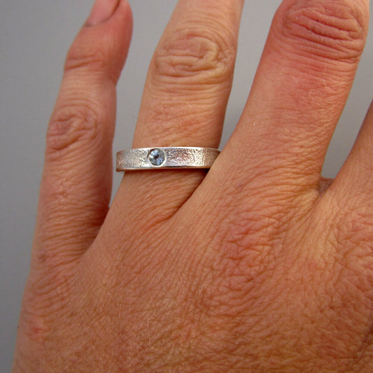 Starlight Sterling Silver & Topaz Ring Band