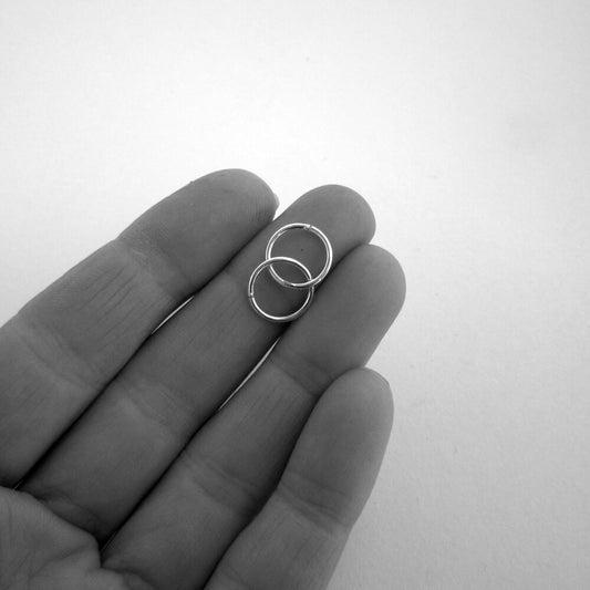 Sterling Silver Sleeper Hoop Earrings