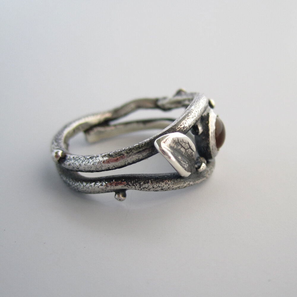 Twig Sterling Silver & Citrine Ring
