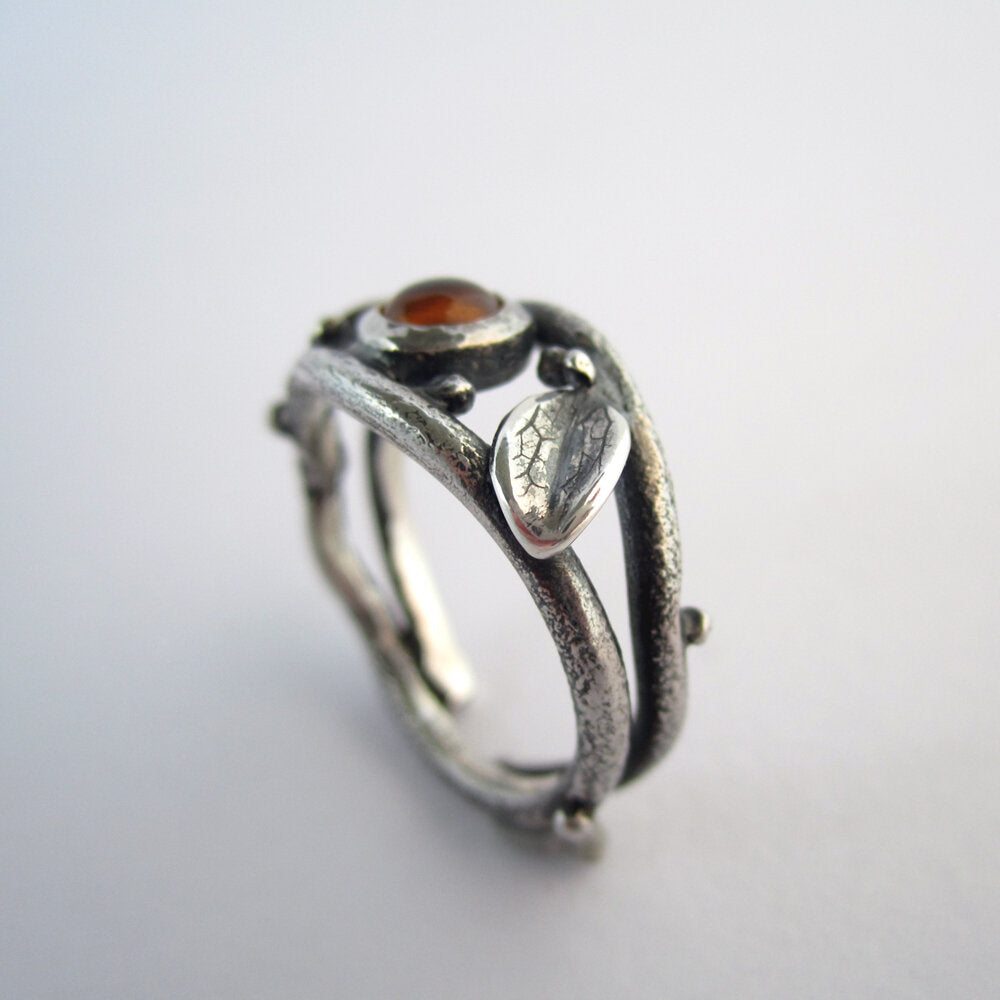 Twig Sterling Silver & Citrine Ring