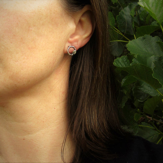 Twig Wreath Earrings Sterling Silver