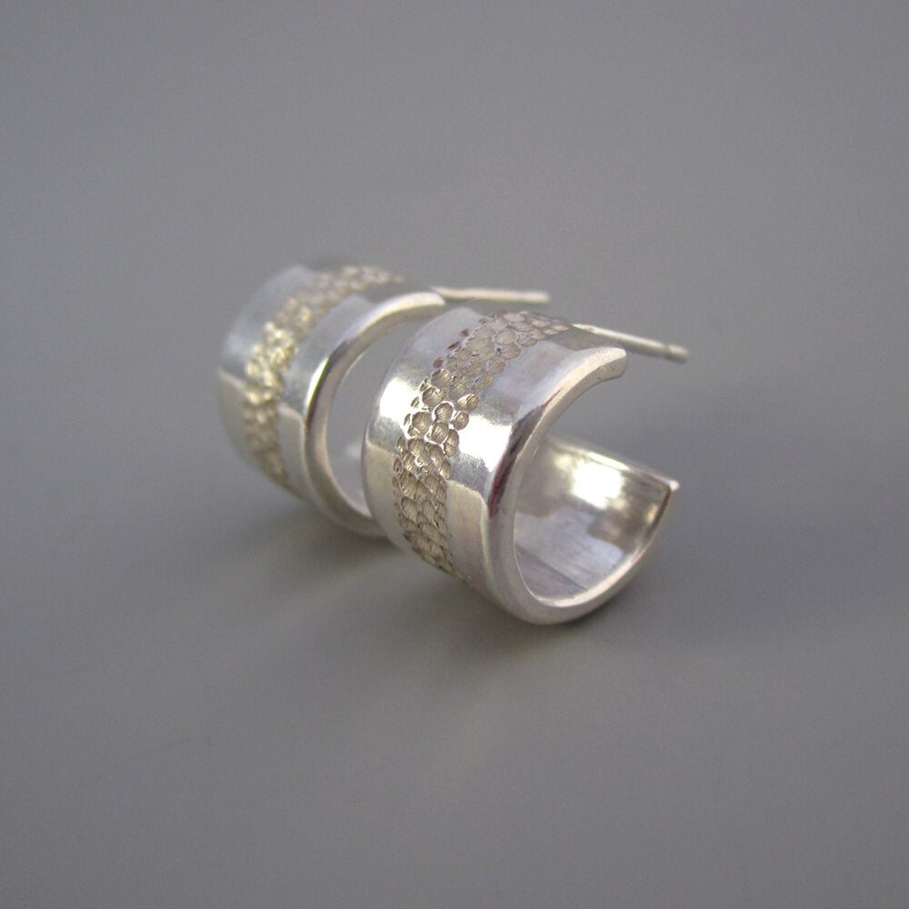 Vapour Sterling Silver Cuff Earrings