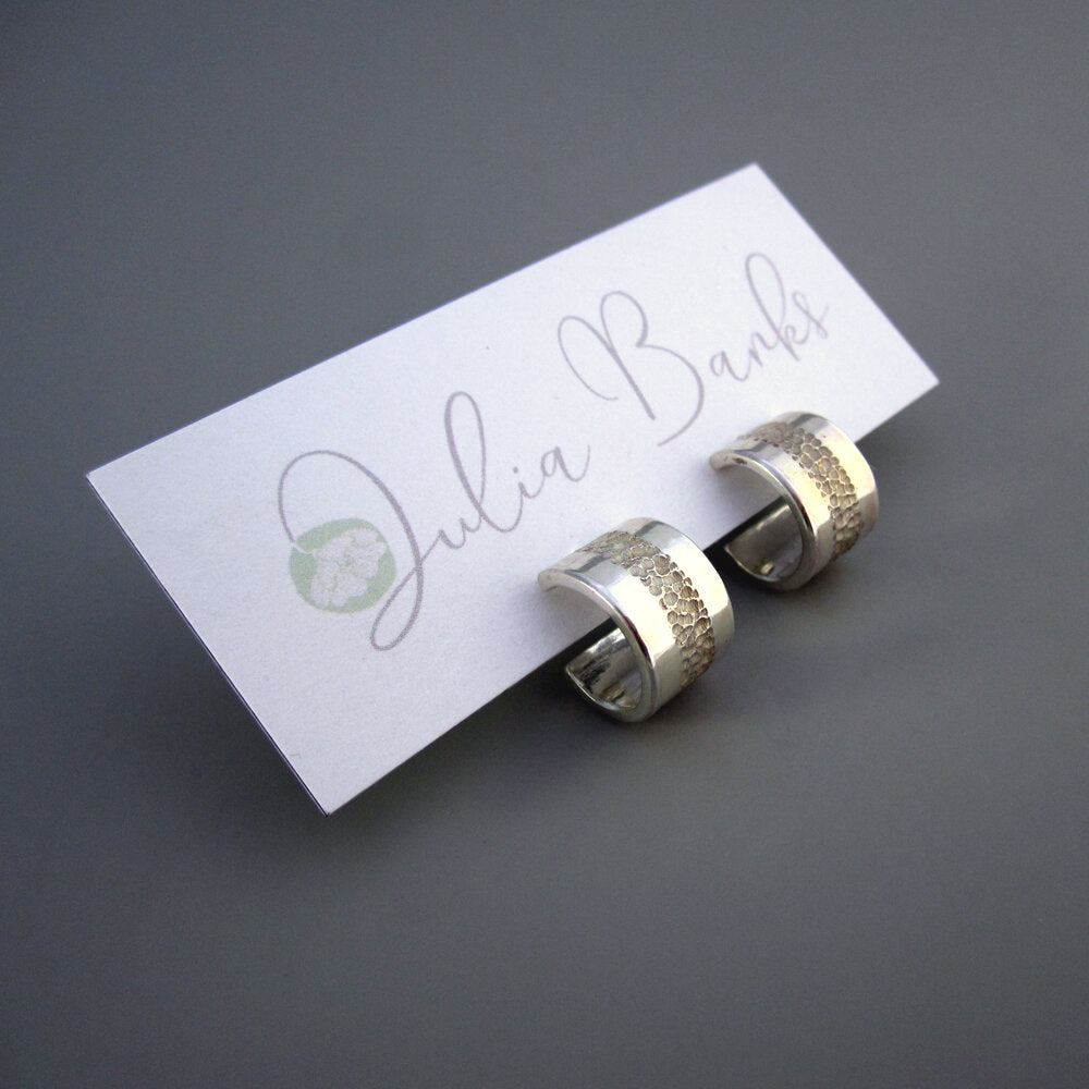 Vapour Sterling Silver Cuff Earrings