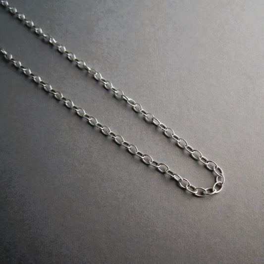Oval Cable Chain Lightweight Sterling Silver