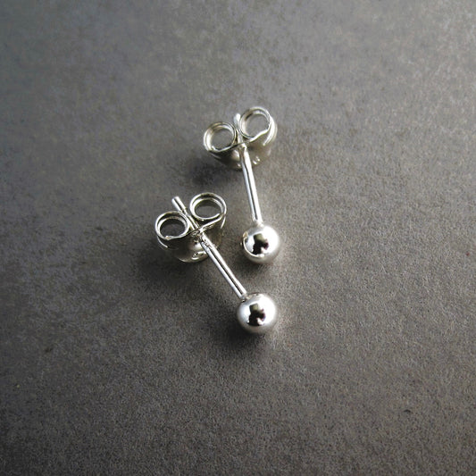 Ball Post 3mm Sterling Silver