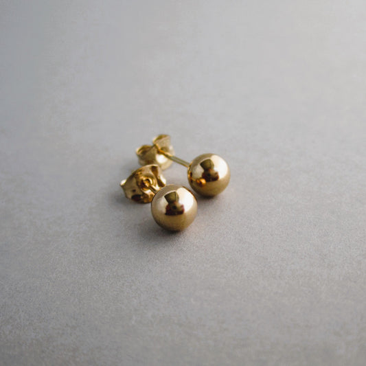 Ball Post 5mm 9ct Gold