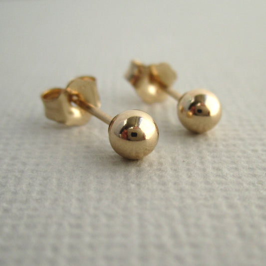 Ball Post 4mm 14k GOLD FILLED