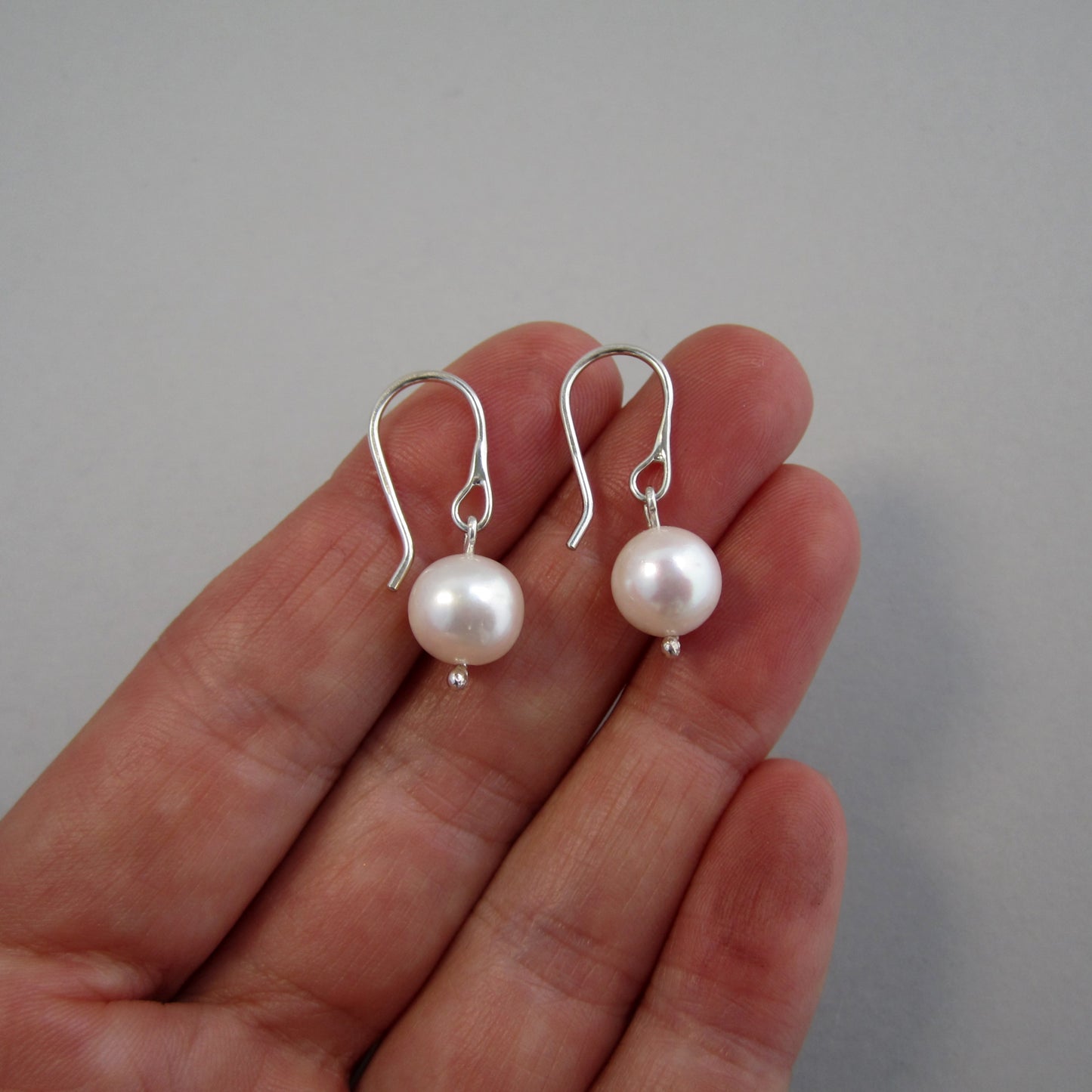 Ivory Pearl Everyday Wear Sterling Silver Drop Earrings