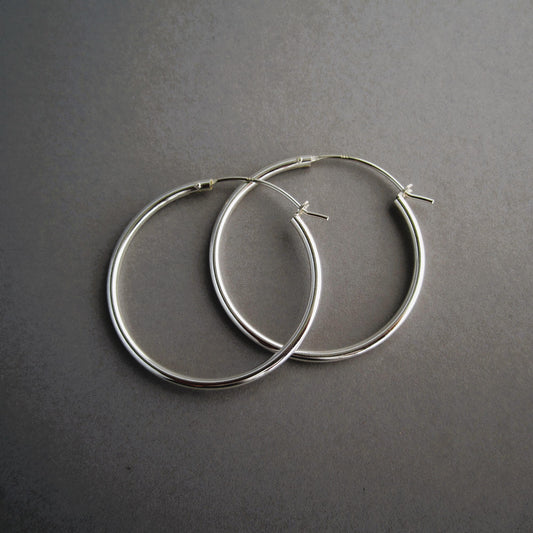 Creole Sterling Silver Hoop Earring 30mm