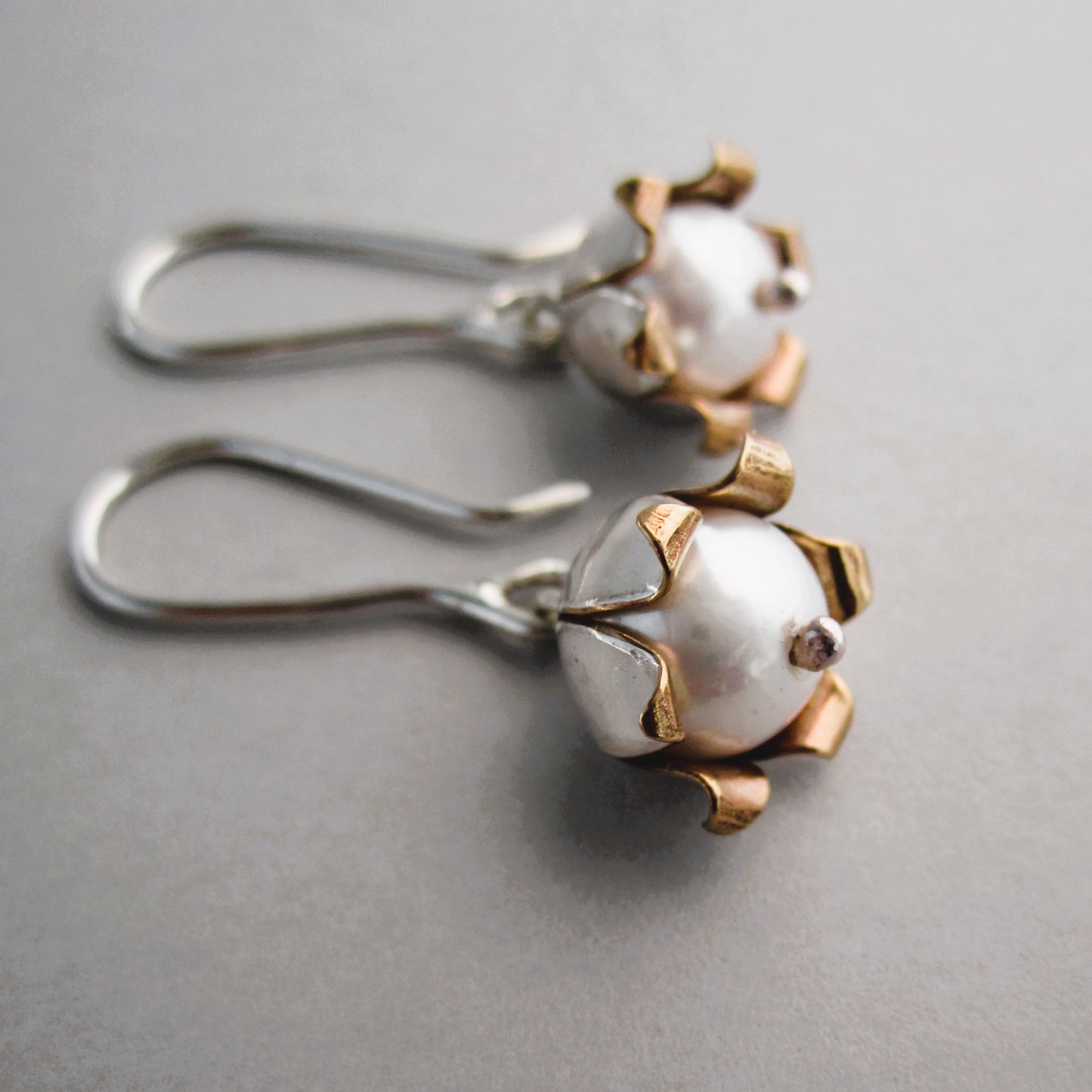 Lily of the Valley Sterling Silver & Pearl Earrings