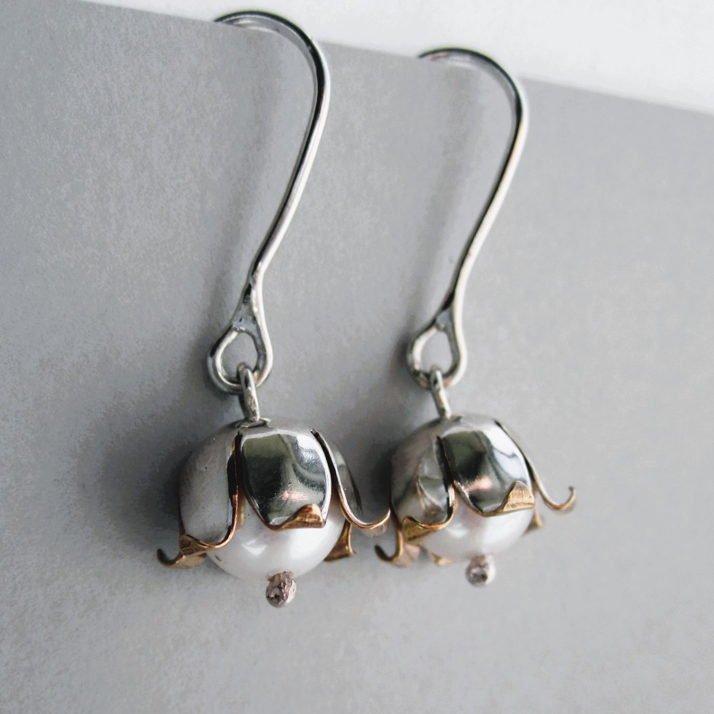 Lily of the Valley Sterling Silver & Pearl Earrings