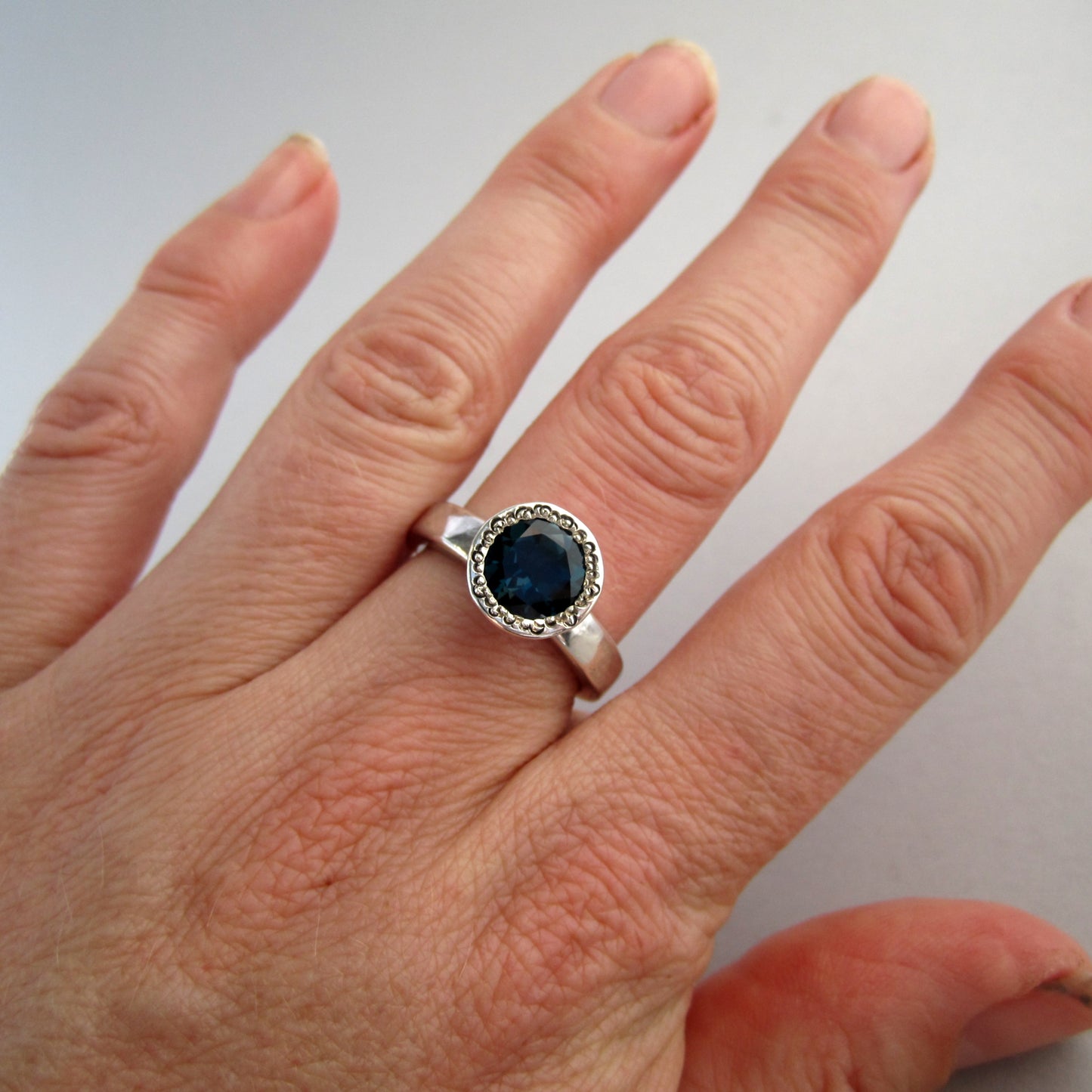 Nightdreams Sterling Silver & London Blue Topaz Cocktail Dress Ring