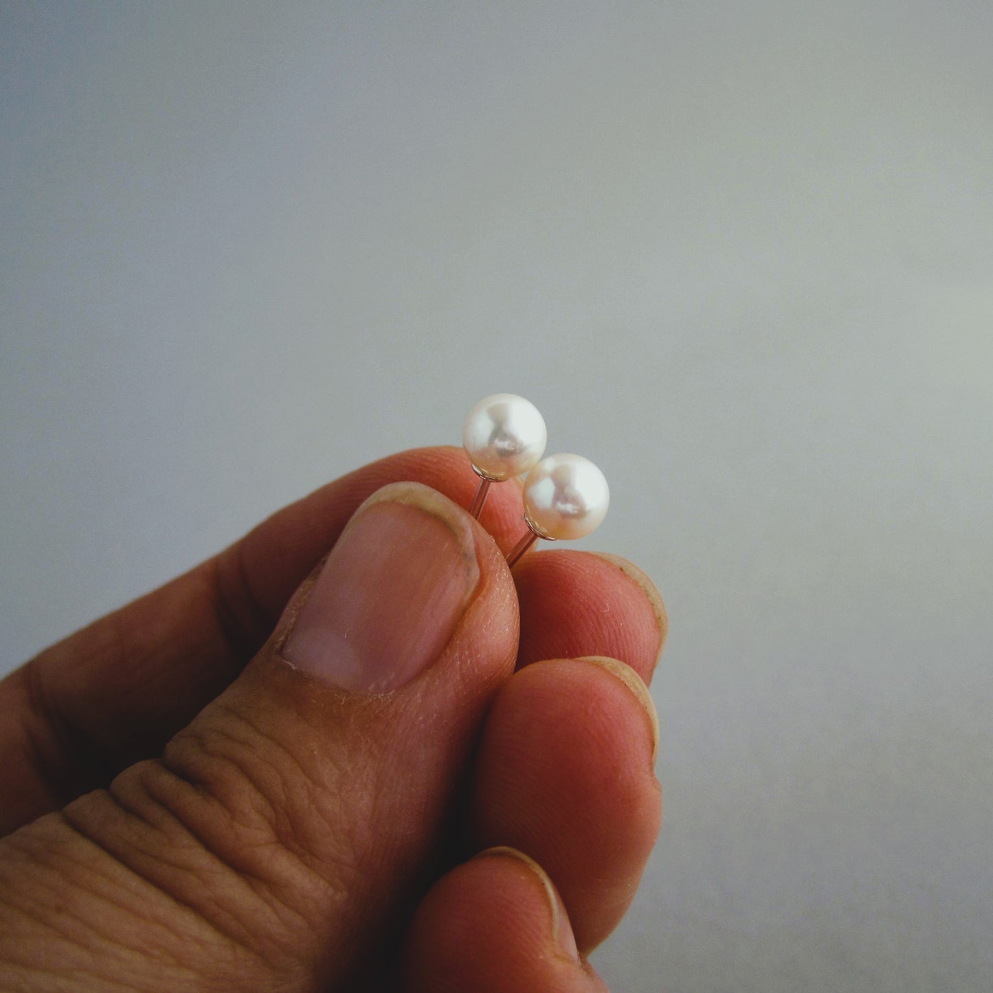 Pearl Studs Sterling Silver 5mm