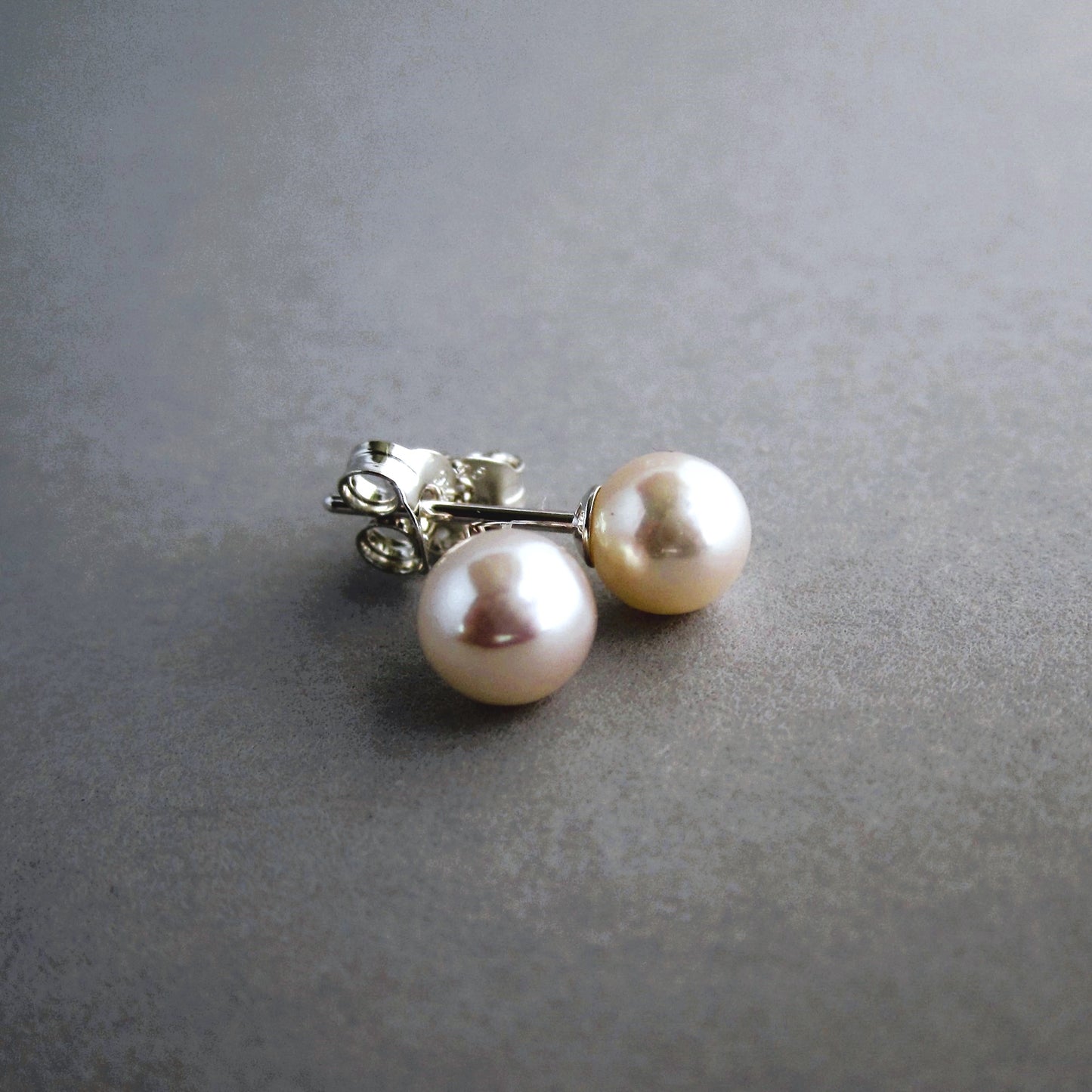 Pearl Studs Sterling Silver 5mm