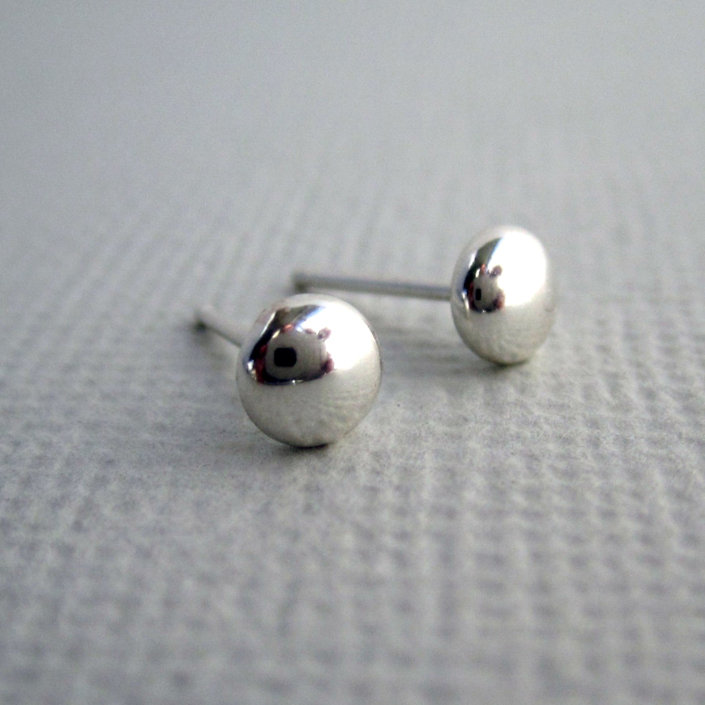 Flat Ball Post Sterling Silver 4.6mm