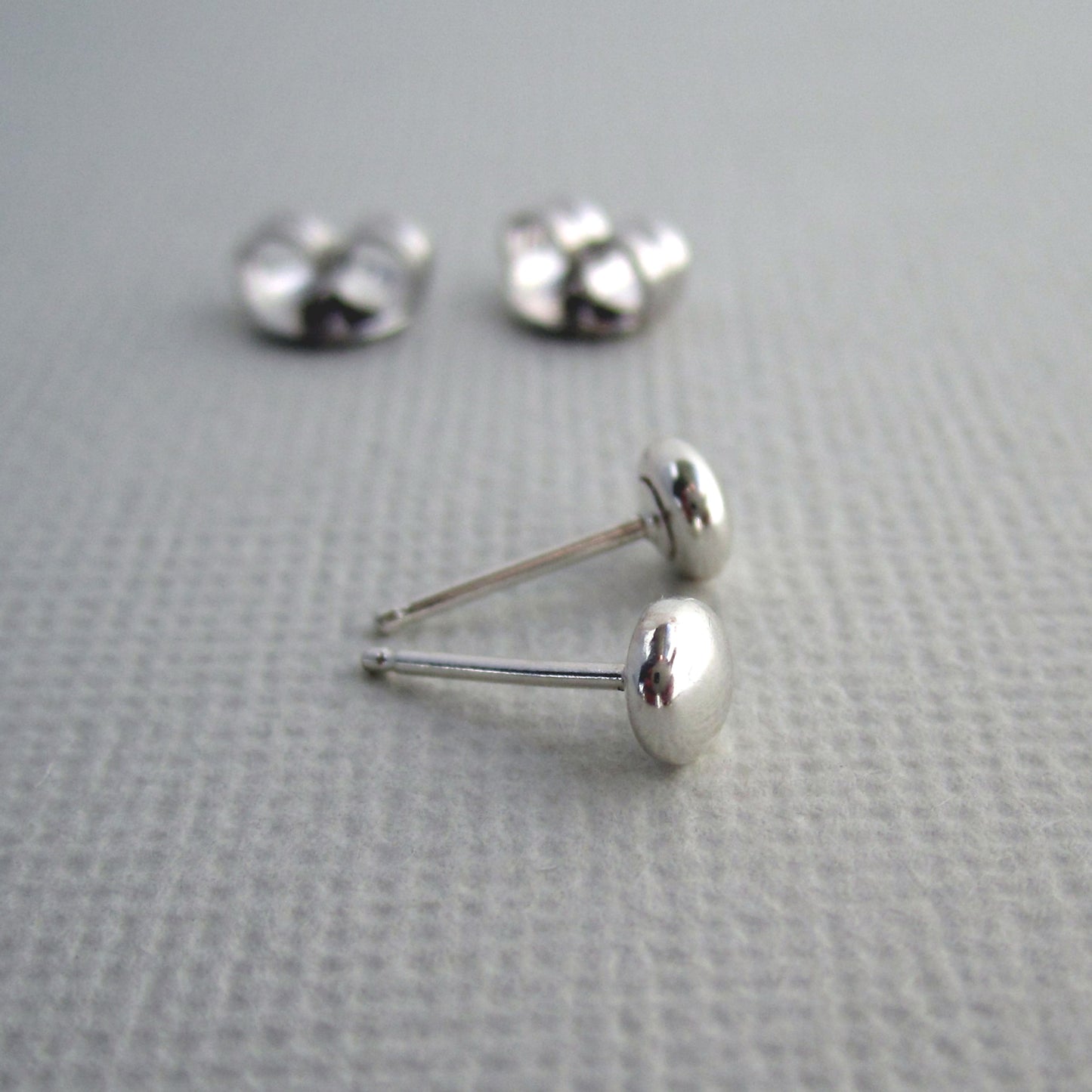 Flat Ball Post Sterling Silver 4.6mm