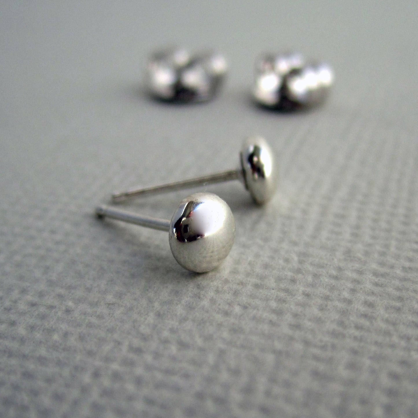 Flat Ball Post Sterling Silver 4.6mm