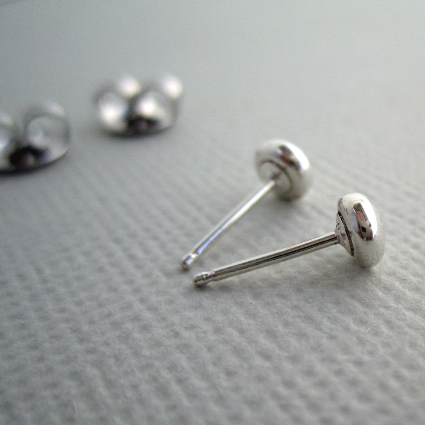 Flat Ball Post Sterling Silver 4.6mm