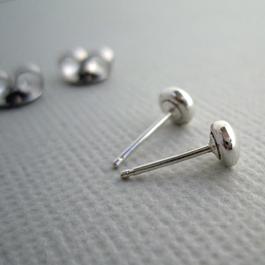 Flat Ball Post Sterling Silver 4.6mm