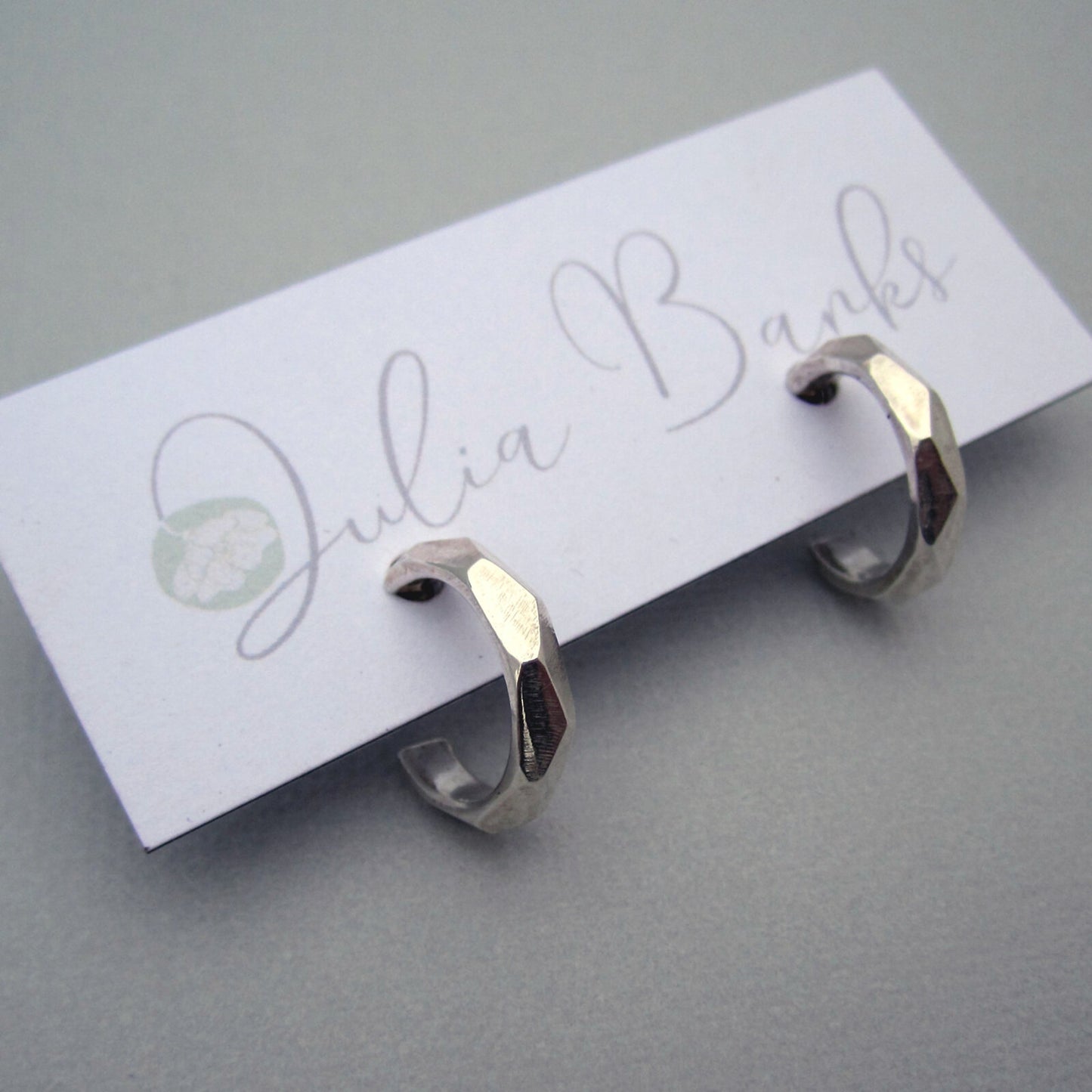 Astro Sterling Silver Everyday Faceted Hoop Earrings