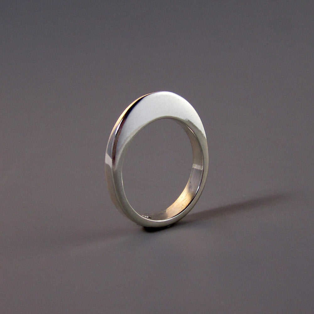 Crescent Sterling Silver Stacking Ring