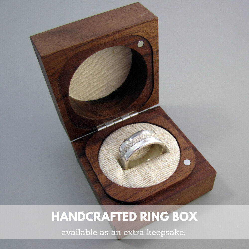 Vapour Sterling Silver Unisex Wide Band Ring