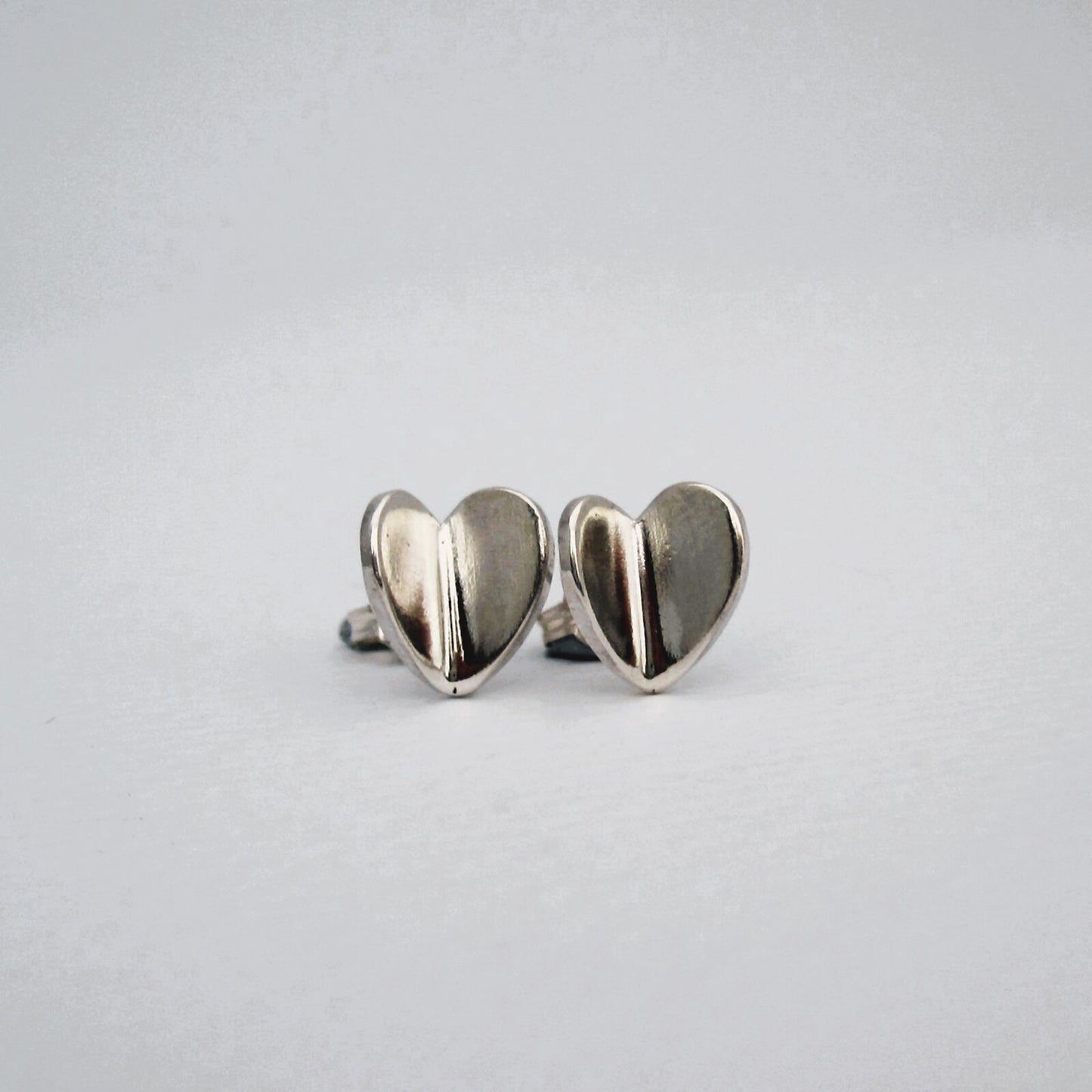 Heart Flutter Sterling Silver or Copper Studs