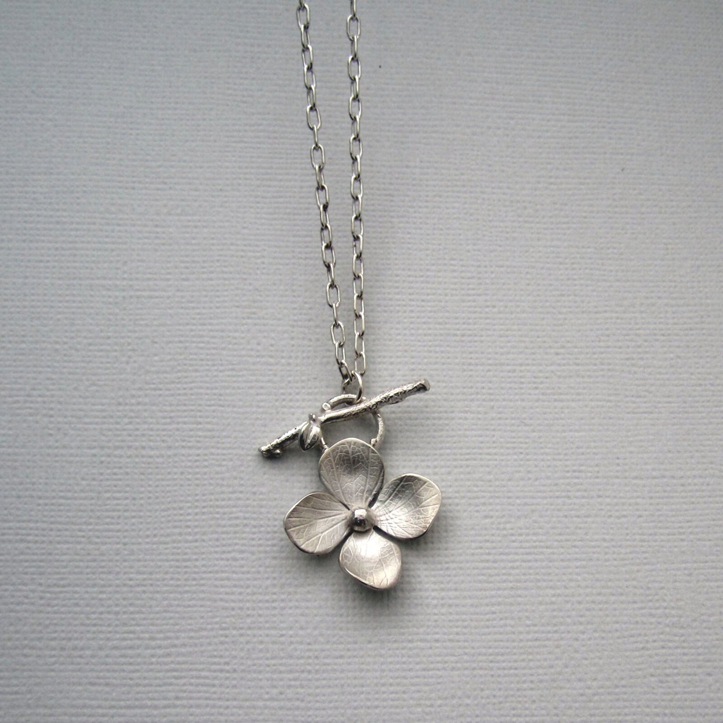 Hydrangea Necklace Sterling Silver