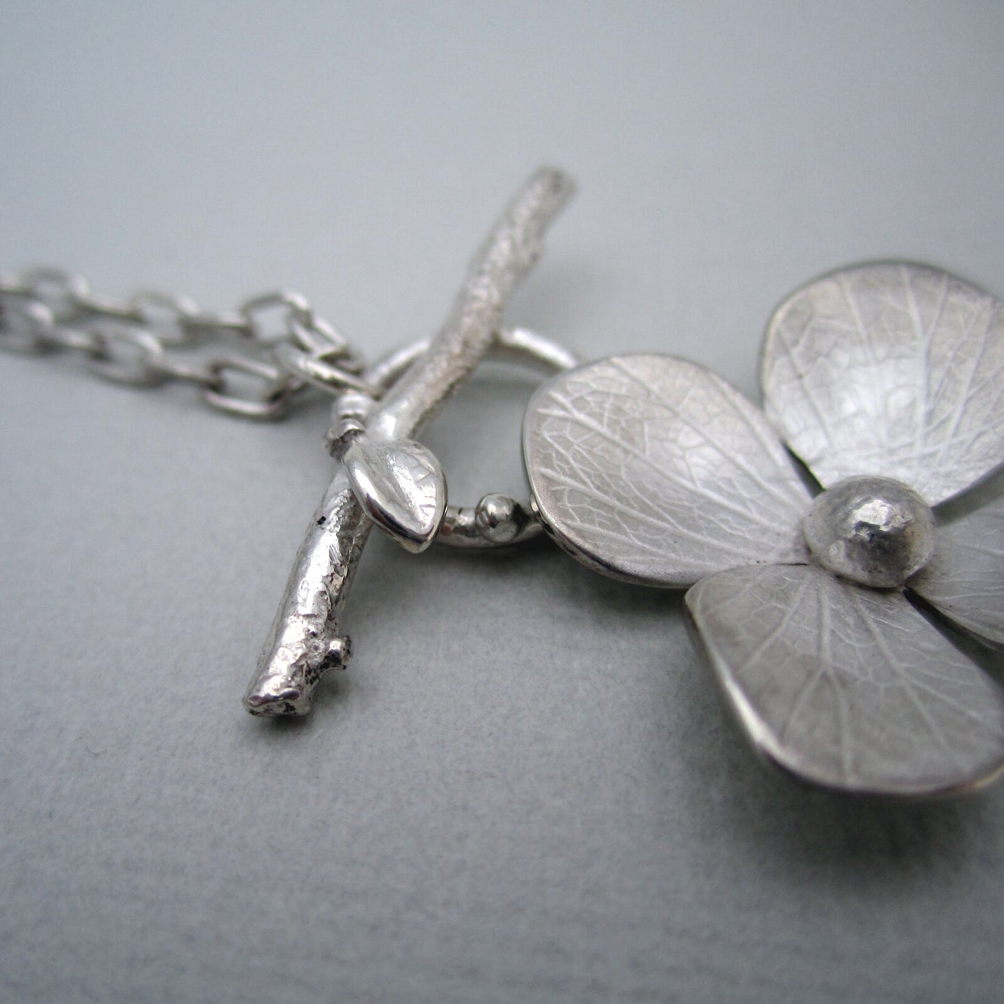 Hydrangea Necklace Sterling Silver