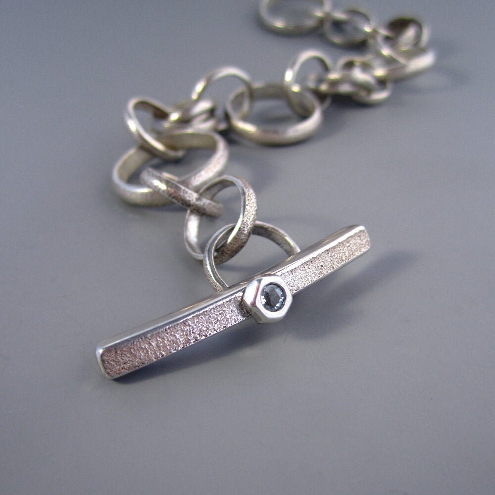 Stardust Sterling Silver & Aquamarine Bracelet