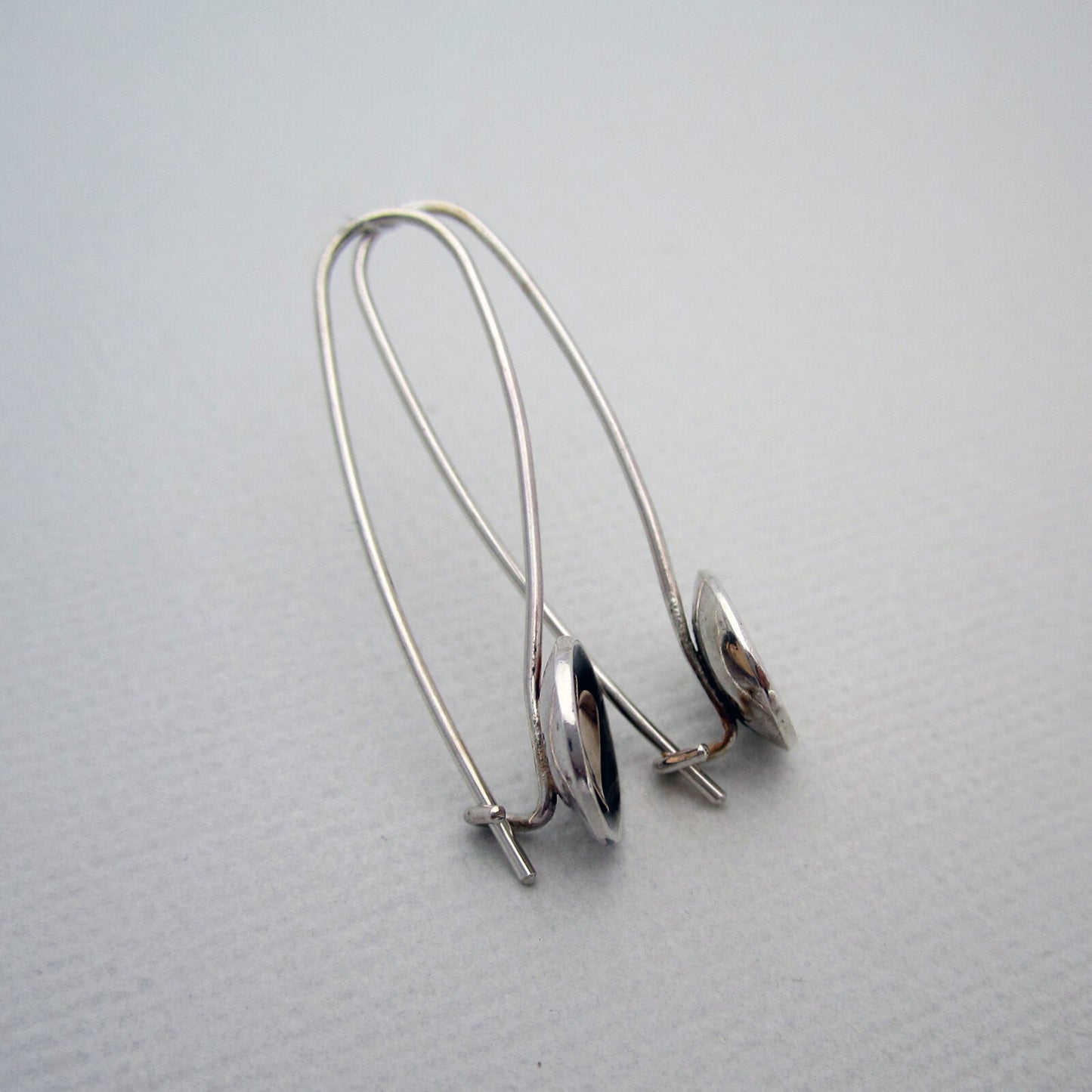 Sweetheart Earrings Oxidised Sterling Silver & 9ct Gold