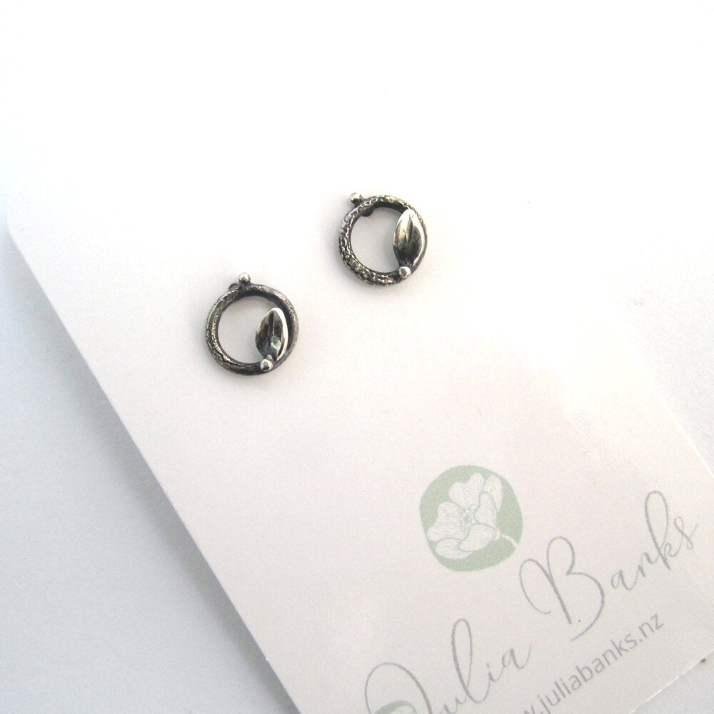 Twig Wreath Earrings Sterling Silver